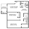 Veracruz 2X1 floor plans available at Villa Ana Apartments in Houston,
